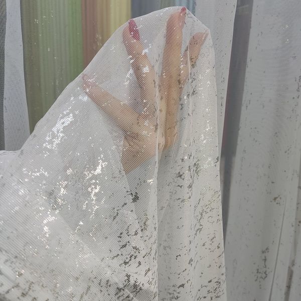 پرده تیکو دکو مدل حریر ژورژت طلاکوب سایز 300x280 سانتیمتر