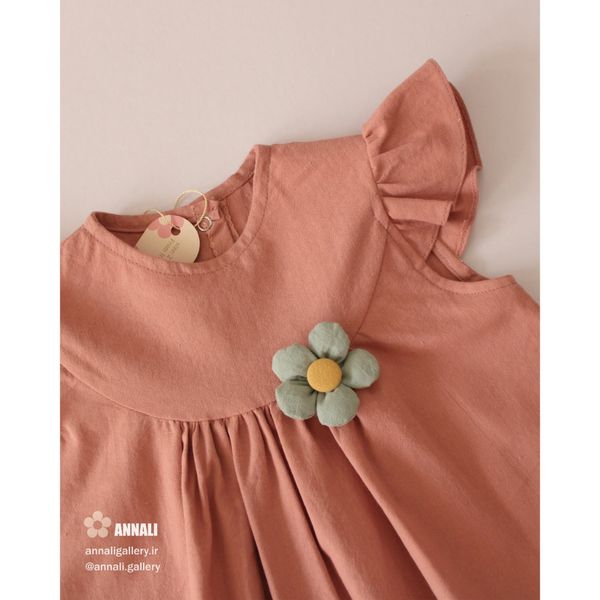 پیراهن دخترانه مَهلا رنگ صورتی