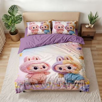 سرویس خواب 1 نفر 5 تکه مدل labubu کد 5487