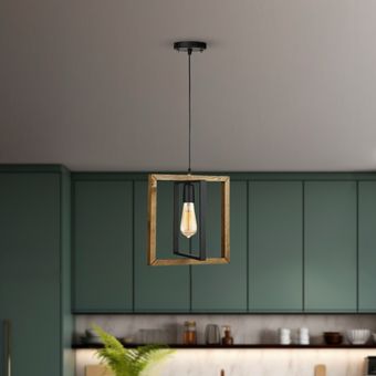 لوستر آویز تک شعله چشمه نور کدA2216 مشکی