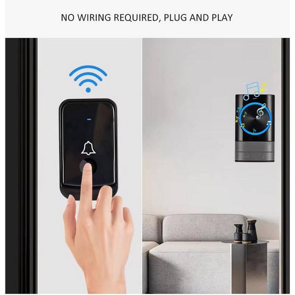 زنگ بی سیم مدل 2Q189-BB به همراه شستی