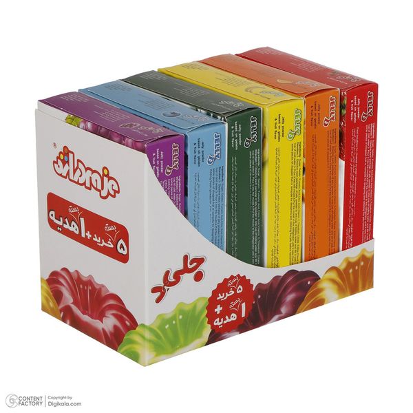 پودر ژله دراژه  میکس - 100 گرم بسته 12 عددی