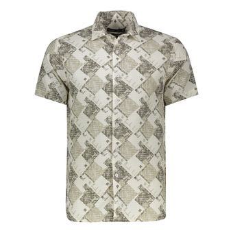 پیراهن آستین کوتاه یقه برگردان مردانه باینت مدل 830-1