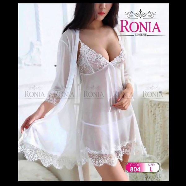 ربدوشامبر رونیا سه تیکه 👘 + 👗 + 🩲 کد محصول: 804