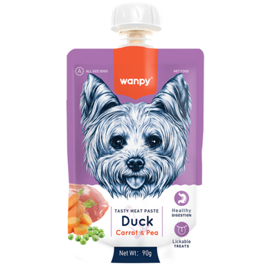 پودینگ سگ ونپی با طعم اردک، هویج و نخود فرنگی / Wanpy dog pudding with duck & peas & carrot flavor