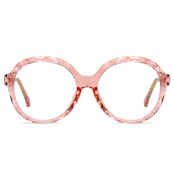 فریم عینک طبی گرد مدل TR3502C46-P03 مناسب برای صورت گرد و بیضی