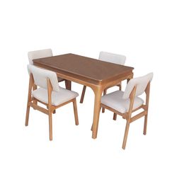 میز و صندلی ناهارخوری چهار نفره مدل صدف