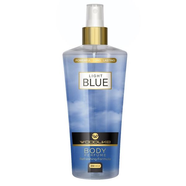 بادی اسپلش مردانه وودلایک مدل LIGHT BLUE حجم 250 میلی لیتر