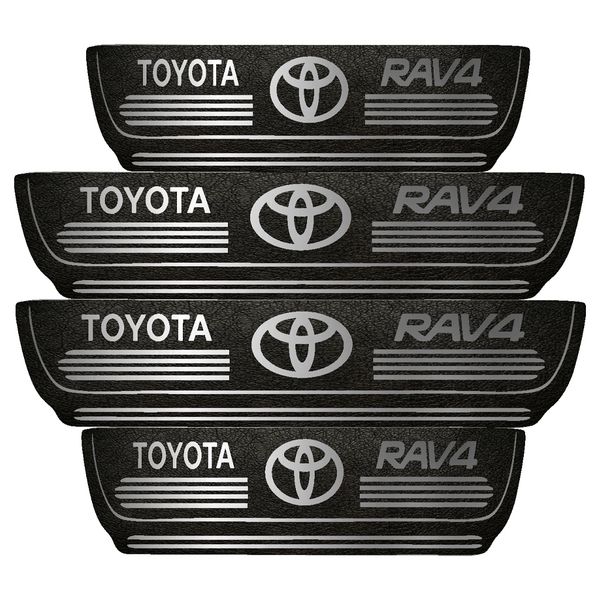 برچسب پارکابی خودرو مهدیار طرح چرم کد pka1030 مناسب برای تویوتا rav4 بسته 4 عددی