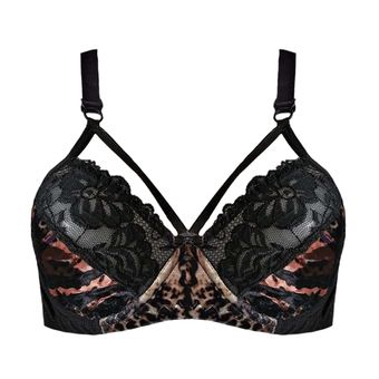 سوتین زنانه مدل مخمل پلنگی کد 04