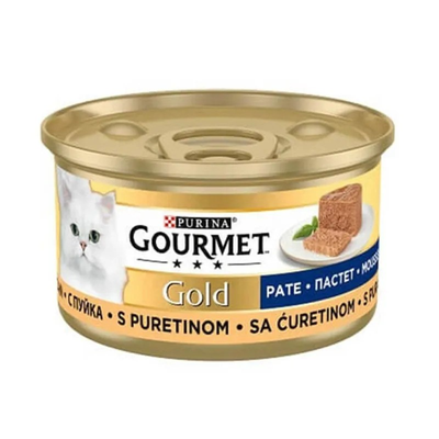 کنسرو گربه بالغ گورمت گلد با طعم بوقلمون / Gourmet-gold with turkey