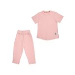 ست تی شرت و شلوار دخترانه مدل MDSS-CH1756