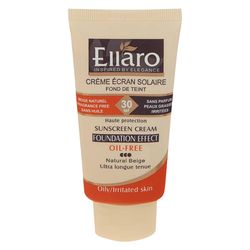 کرم ضد آفتاب رنگی الارو SPF30 سری Foundation Effect مدل Natural Beige محافظ UVB، مناسب پوست‌های چرب و حساس تحت لیسانس حجم 40 میل