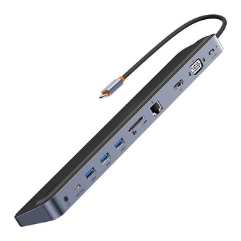 هاب و داک استیشن USB-C یازده پورت باسئوس مدل Elitejoy WKSX030013