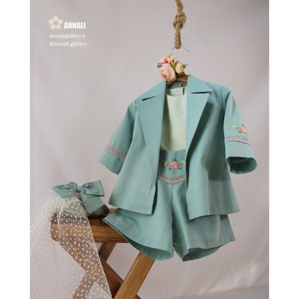ست دخترانه الیزه رنگ آبی
