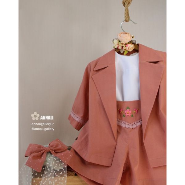 ست دخترانه الیزه رنگ صورتی