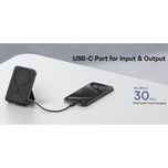 پاوربانک بی‌سیم 20 وات بیسوس مدل MagPro Magnetic Bracket 20w با ظرفیت 5000 میلی آمپر ساعت به همراه کابل USB-C به USB-C