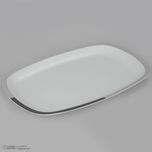 سرویس غذاخوری 27 پارچه چینی زرین ایران سری کواترو مدل وگاس اوریت درجه یک