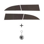 برچسب چراغ خودرو مهدیار کد Ss001 M بسته 4 عددی بهمراه سرکلیدی مناسب برای سورن