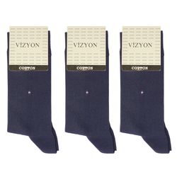 جوراب ساق بلند مردانه ویزیون کد VMT112.Z1 بسته 3 عددی