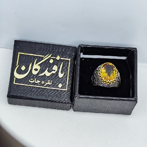 انگشتر نقره مردانه نقره جات بافندگان مدل سنگ الکساندریت کد 399