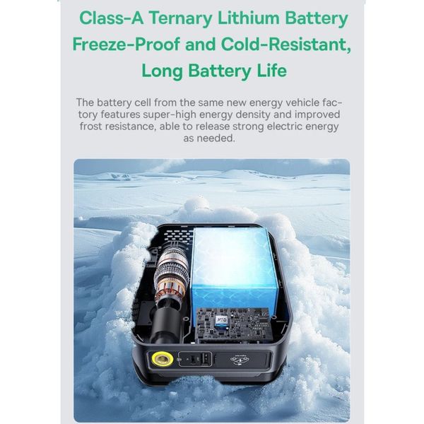 جامپ استارتر خودرو باسئوس مدل Super Energy 4-in-1 Car Jump Starter 1200A