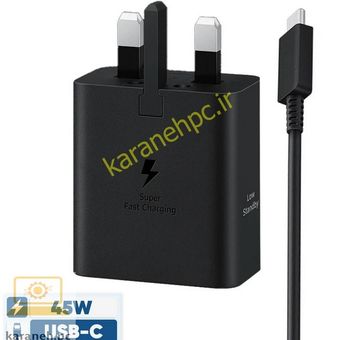 شارژر سامسونگ 45 وات سه پین با کابل اصل