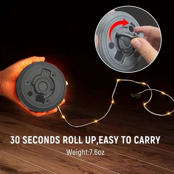 چراغ چادر ریسه دار شارژی  ریسه ی شارژی 10 متری مدل MH-8208