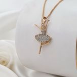 آویز گردنبند زنانه ژوپینگ مدل بالرین نگین دار