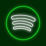 چراغ دیواری نئون طرح اسپاتیفای spotify