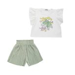 ست تی شرت و شلوارک دخترانه مدل MDSS-CH1803