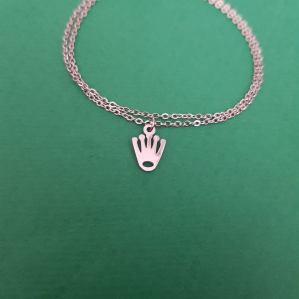 دستبند زنانه مدل دو لاین طرح تاج