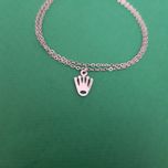 دستبند زنانه مدل دو لاین طرح تاج