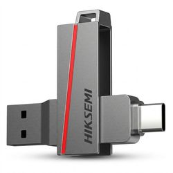 فلش مموری OTG هایک سمی 64 گیگابایت مدل HS-USB-E307C با رابط‌های USB نسخه 3.2 و Type-C، مقاوم در برابر ضربه و خط‌وخش