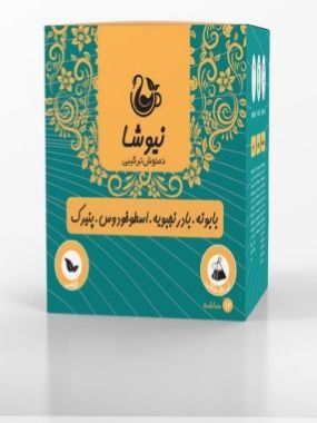 دمنوش بابونه،بادرنجبویه، اسطوخودوس،پنیرک مثلثی نیوشا (12عددی) _ Chamomile, Melissa, Lavender, Mallow