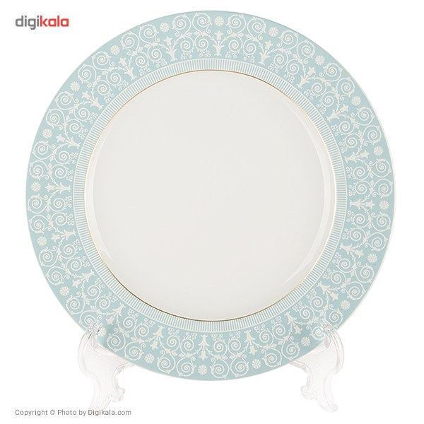 سرویس 102 پارچه چینی زرین ایران سری ایتالیا اف مدل سپید صدف درجه یک