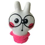 خرگوش عینکی با سارافون صورتی ارتفاع 27 سانتی متر