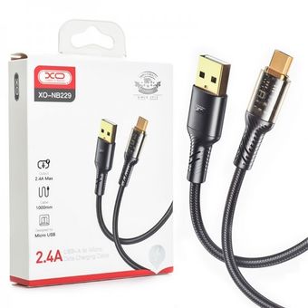 کابل فست شارژ USB به لایتنینگ ایکس او مدل NB229 طول 1 متر