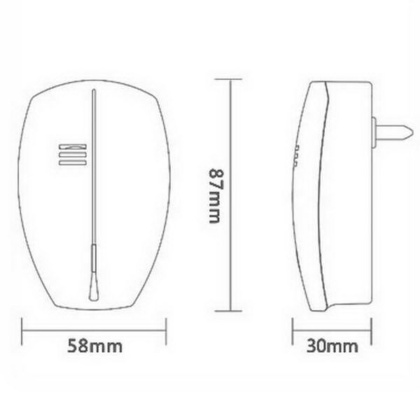 زنگ بی سیم زوگین کد B مدل CC27 مجموعه 3 عددی