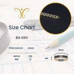 دستبند استیل ضد زنگ برندا با تورمالین، ژرمانیوم، یون منفی و مادون قرمز دور (FIR) BS4-G1011
