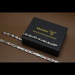 دستبند استیل ضد زنگ برندا با آهنربا، ژرمانیوم، یون منفی و مادون قرمز دور (FIR)BS4-S1067