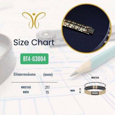 دستبند مغناطیسی تیتانیوم برندا با خاصیت مغناطیسی، FIR، یون منفی و ژرمانیومBT4-G3004