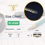 دستبند مغناطیسی تیتانیوم برندا با خاصیت مغناطیسی، FIR، یون منفی و ژرمانیوم کد BT4-GS3006