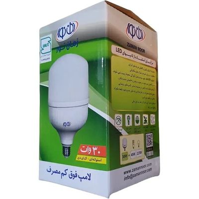 لامپ ال ای دی 30 وات زمان نور