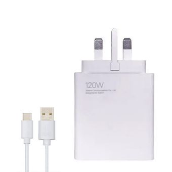 شارژر دیواری 120 واتی شیائومی به همراه کابل تبدیل USB-C