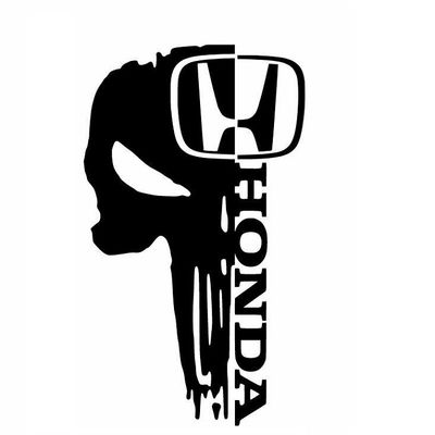 استیکر طرح 2X honda skull