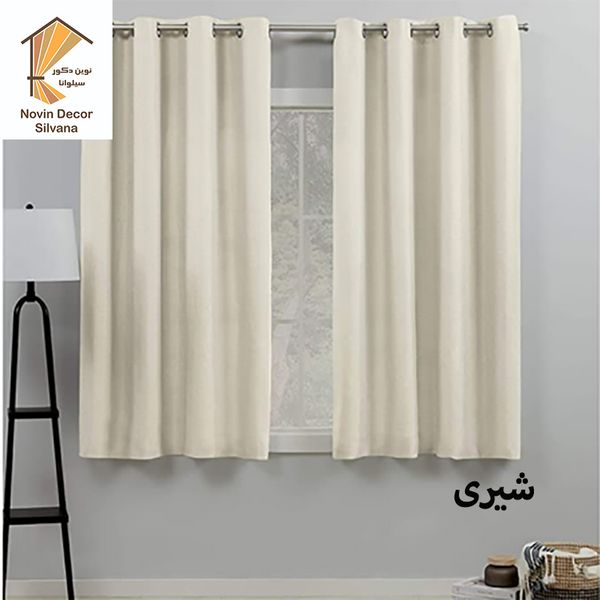 پرده نوین دکور سیلوانا مدل کتان 18 سایز 180 × 140 سانتی متر