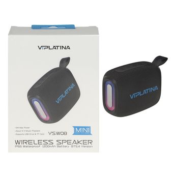 اسپیکر بی سیم ضدآب VIPLATINA مدل VSW08 5W - مشکی (گارانتی 18 ماه تعویض نیکان همراه)
