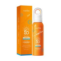 اسپری ضدآفتاب بدون رنگ سادور SPF 50 مدل سبک محافظ UVA ، UVB و +++PA حاوی آبرسان مناسب انواع پوست حجم 150 میلی لیتر