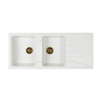 سینک ظرفشویی گرانیتی مدل سفید  توکار